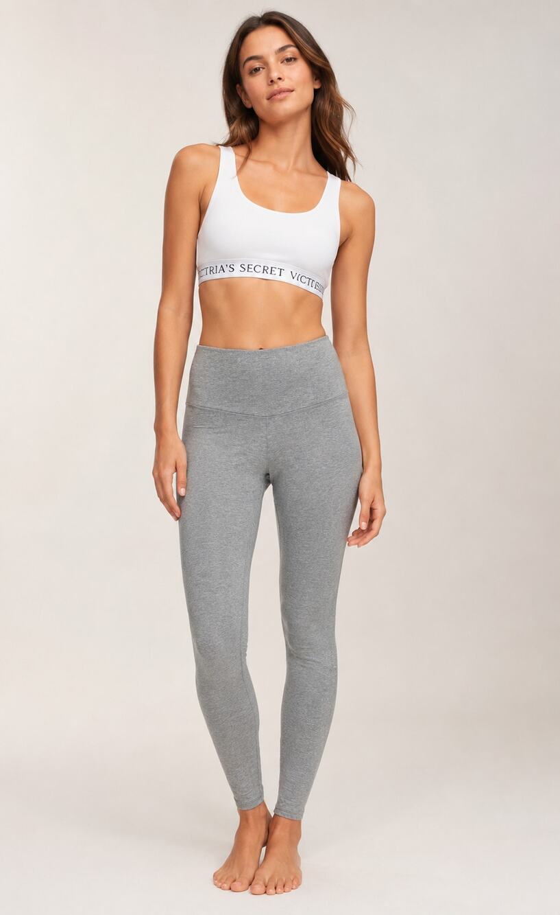 Victorias Secret Cotton High Rise Leggings Womens Size Small Grey New Lounge